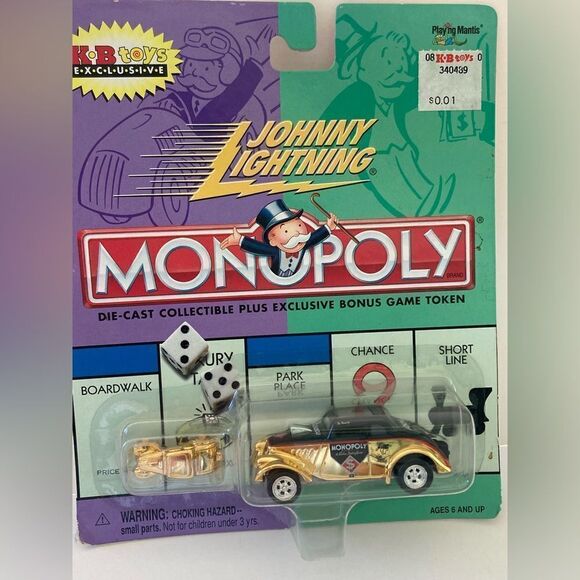 Vintage Johnny Lightning Monopoly 1933 Willys Die Cast Gold Car Coupe NIB - Picture 1 of 5